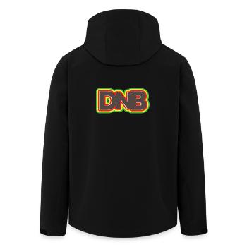 DNB Red Yellow Green Smooth Remix Junglist - Recycelte Männer Softshell-Jacke von Stanley/Stella - Schwarz - Hinten - AI Model Male 185 light (185cm)