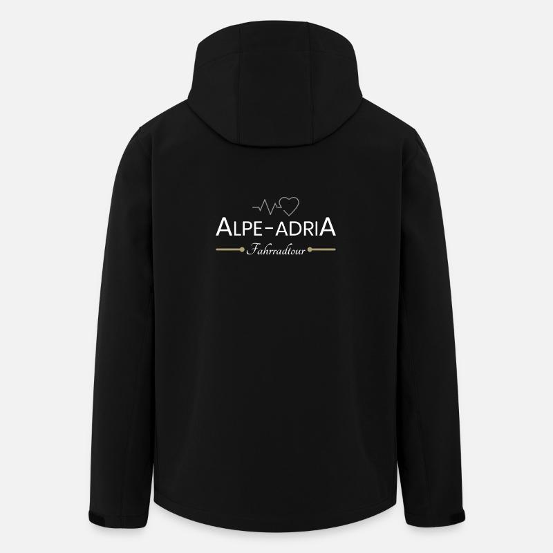 Alpe Adria Fahrradtour - Recycelte Männer Softshell-Jacke von Stanley/Stella - Schwarz