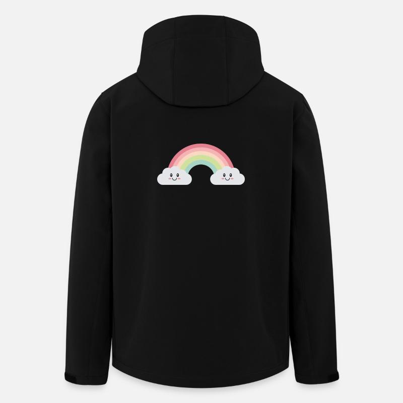 Regenbogenwolken - Recycelte Männer Softshell-Jacke von Stanley/Stella - Schwarz