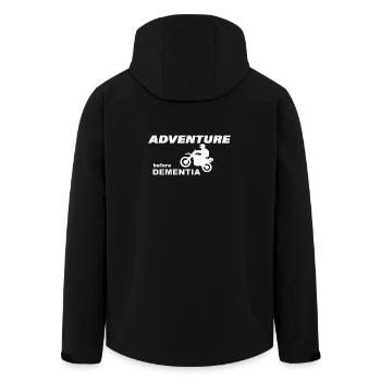 MOTORCYCLE ADVENTURE - Recycelte Männer Softshell-Jacke von Stanley/Stella - Schwarz - Hinten - AI Model Male 185 light (185cm)