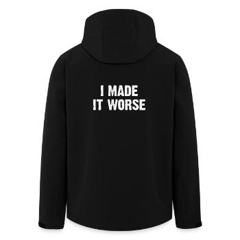 J’ai empiré les choses - Veste softshell homme en polyester recyclé Stanley/Stella - noir - Dos - AI Model Male 185 light (185cm)