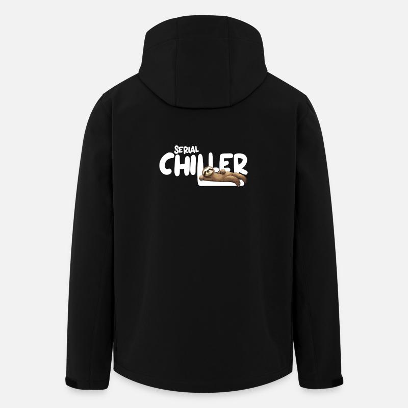Faultier Serial Chiller – Lustiges Sloth Tee - Recycelte Männer Softshell-Jacke von Stanley/Stella - Schwarz