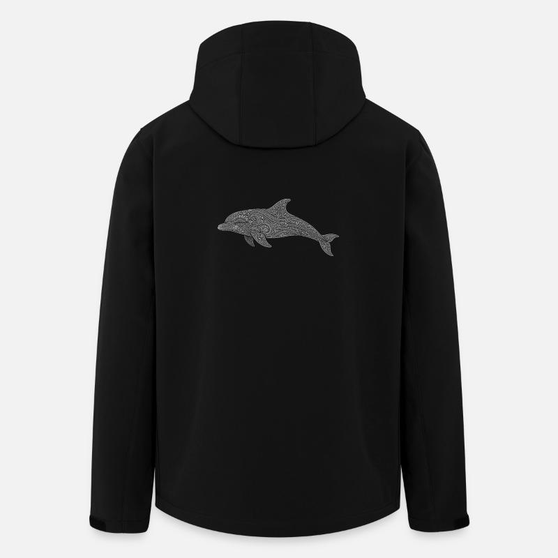 Delfin  - Recycelte Männer Softshell-Jacke von Stanley/Stella - Schwarz