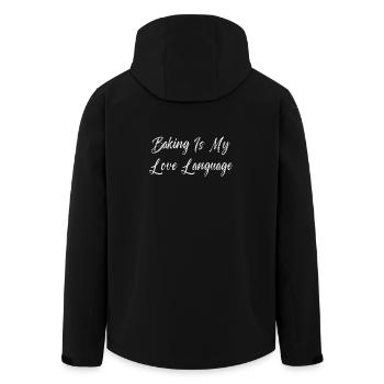 Backen ist meine Liebessprache - Recycelte Männer Softshell-Jacke von Stanley/Stella - Schwarz - Hinten - AI Model Male 185 light (185cm)