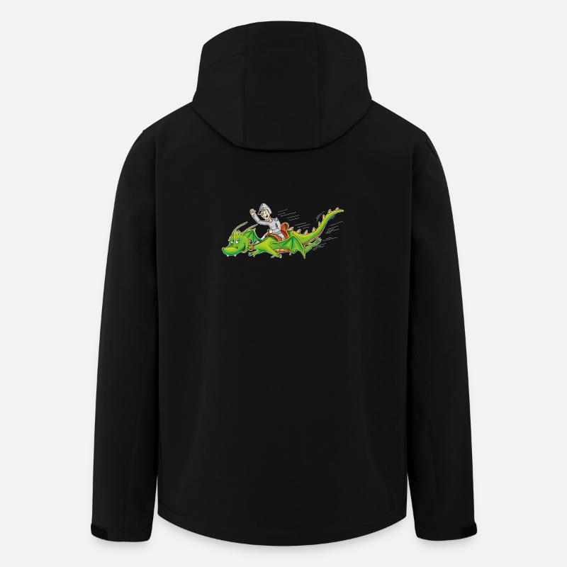 Drachenritter - Recycelte Männer Softshell-Jacke von Stanley/Stella - Schwarz