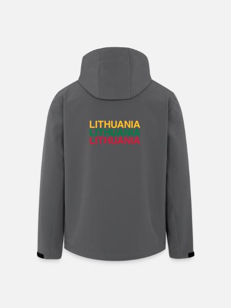 LITHUANIA Lithuania flag - Men’s Recycled Softshell Jacket by Stanley/Stella - black