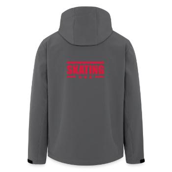 Skating - Men’s Recycled Softshell Jacket by Stanley/Stella - black - Back - AI Model Male 185 light (185cm)
