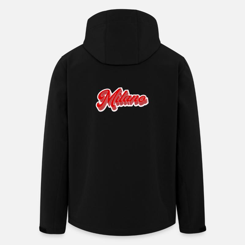 Milano Retro Lettering - Men’s Recycled Softshell Jacket by Stanley/Stella - black