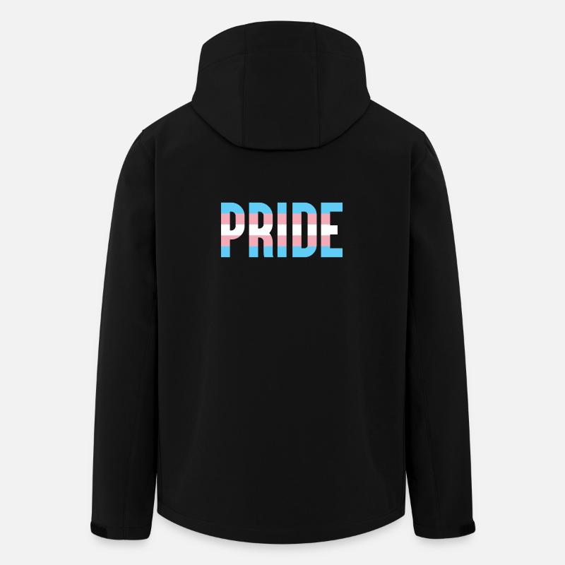 Pride Month LGBT - Trans Pride - Men’s Recycled Softshell Jacket by Stanley/Stella - black