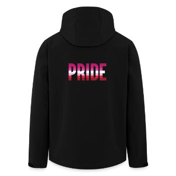 Mois de la fierté LGBT - Lesbian Pride - Veste softshell homme en polyester recyclé Stanley/Stella - noir - Dos - AI Model Male 185 light (185cm)