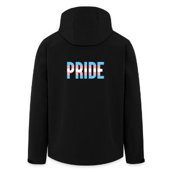 Pride Month LGBT - Trans Pride - Recycelte Männer Softshell-Jacke von Stanley/Stella - Schwarz - Hinten - AI Model Male 185 light (185cm)