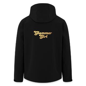 Glammer Girl Gold Cool Quotes Luxury Exclusive - Men’s Recycled Softshell Jacket by Stanley/Stella - black - Back - AI Model Male 185 light (185cm)