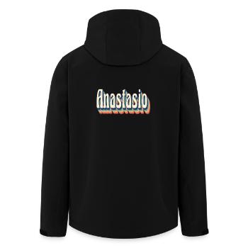 Anastasio t-shirt rétro vintage t-shirt cadeau - Veste softshell homme en polyester recyclé Stanley/Stella - noir - Dos - AI Model Male 185 light (185cm)
