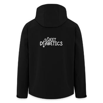 Diabetes Spruch - Recycelte Männer Softshell-Jacke von Stanley/Stella - Schwarz - Hinten - AI Model Male 185 light (185cm)