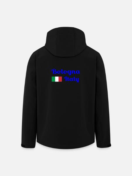 Bologna Italy - Stylish prints - Men’s Recycled Softshell Jacket by Stanley/Stella - black