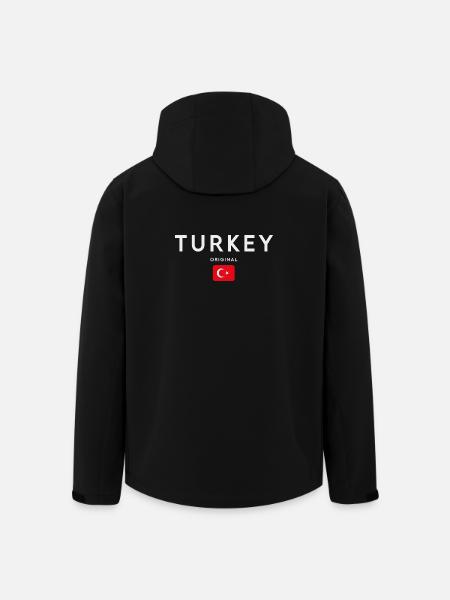 Flag of Turkey, Turkish Pride - Men’s Recycled Softshell Jacket by Stanley/Stella - black