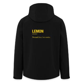 LEMON - Men’s Recycled Softshell Jacket by Stanley/Stella - black - Back - AI Model Male 185 light (185cm)