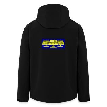 Panneaux solaires photovoltaïques - Veste softshell homme en polyester recyclé Stanley/Stella - noir - Dos - AI Model Male 185 light (185cm)