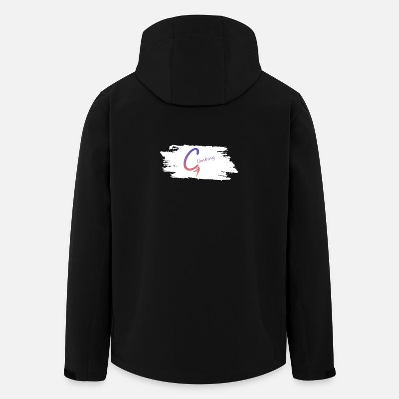 Kletterlogo Gradient - Recycelte Männer Softshell-Jacke von Stanley/Stella - Schwarz