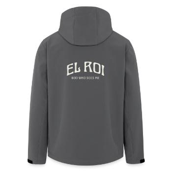 EL ROI Dieu qui me voit. - Veste softshell homme en polyester recyclé Stanley/Stella - charbon - Dos - AI Model Male 185 light (185cm)