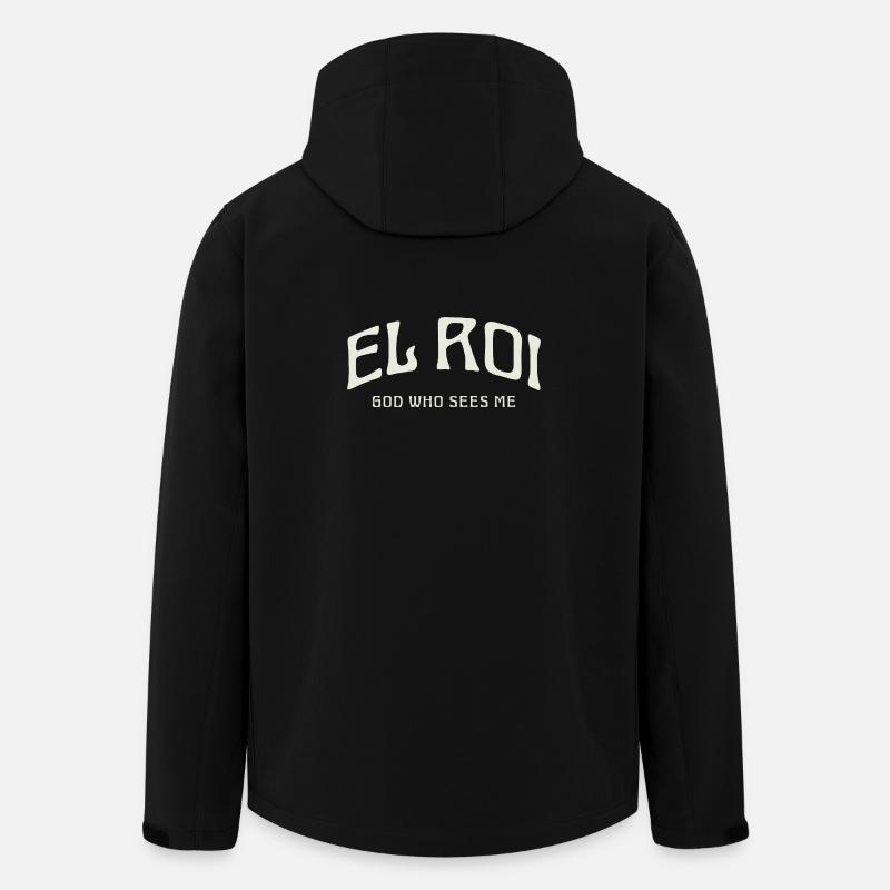 EL ROI Gott, der mich sieht. - Recycelte Männer Softshell-Jacke von Stanley/Stella - Schwarz
