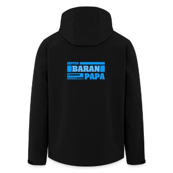 Baran comme prénom - Veste softshell homme en polyester recyclé Stanley/Stella - noir - Dos - AI Model Male 185 light (185cm)