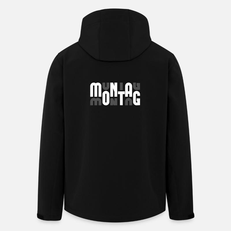 Motiv Montag Black/Grey - Recycelte Männer Softshell-Jacke von Stanley/Stella - Schwarz