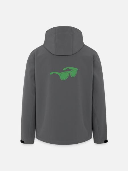 Green Sunglasses Graphic - Men’s Recycled Softshell Jacket by Stanley/Stella - black