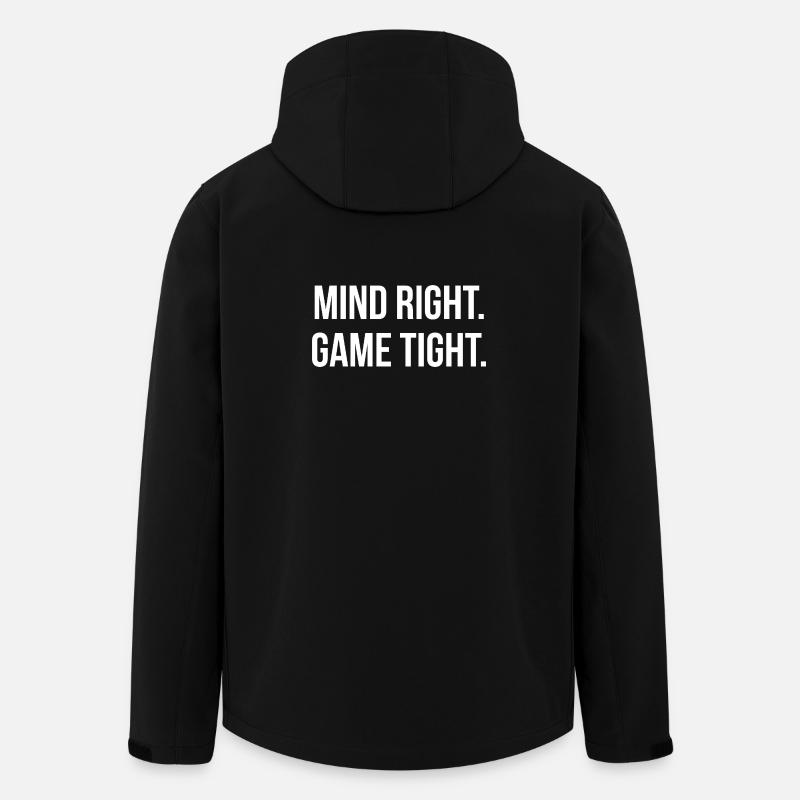 MIND RIGHT. GAME TIGHT. | Greyline Official - Recycelte Männer Softshell-Jacke von Stanley/Stella - Schwarz