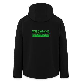 WILDWUCHS - Recycelte Männer Softshell-Jacke von Stanley/Stella - Schwarz - Hinten - AI Model Male 185 light (185cm)