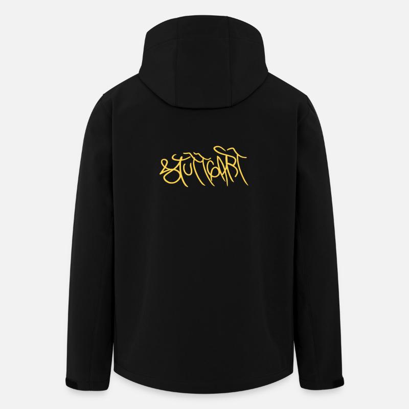 Kreatives Stuttgart Andenken - Recycelte Männer Softshell-Jacke von Stanley/Stella - Schwarz