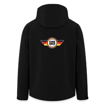 Steuerzahler - Weil die Politiker mit mir rechnen! - Recycelte Männer Softshell-Jacke von Stanley/Stella - Schwarz - Hinten - AI Model Male 185 light (185cm)