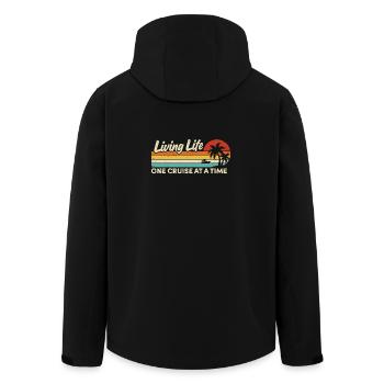 Cruise Ship Summer Vacation Trip - Men’s Recycled Softshell Jacket by Stanley/Stella - black - Back - AI Model Male 185 light (185cm)