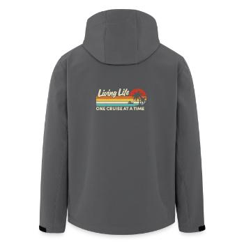 Kreuzfahrtschiff Sommerurlaub - Recycelte Männer Softshell-Jacke von Stanley/Stella - Anthrazit - Hinten - AI Model Male 185 light (185cm)