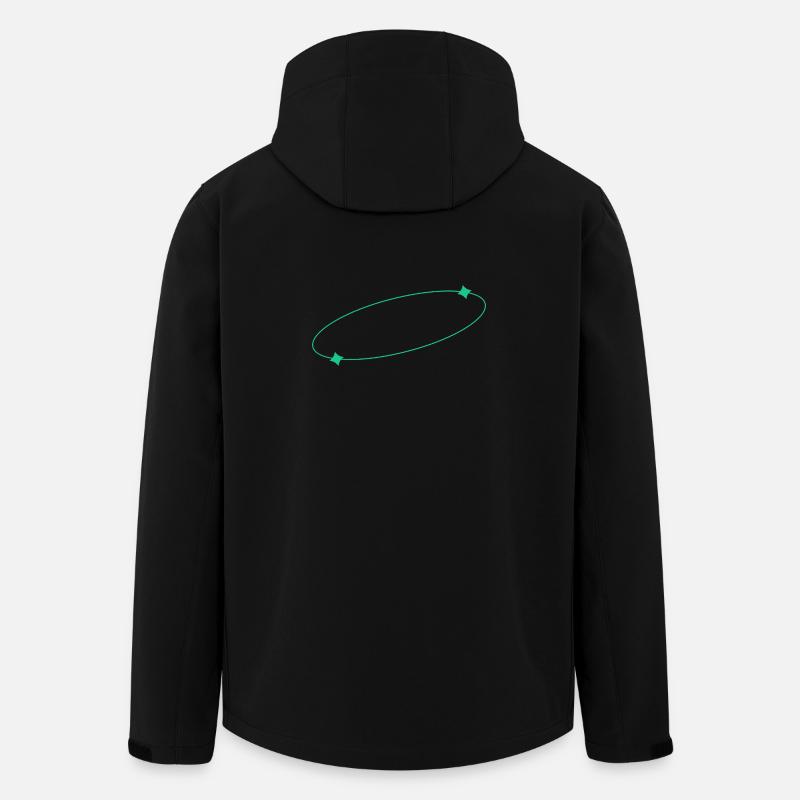 Elliptischer Sternenring - Recycelte Männer Softshell-Jacke von Stanley/Stella - Schwarz