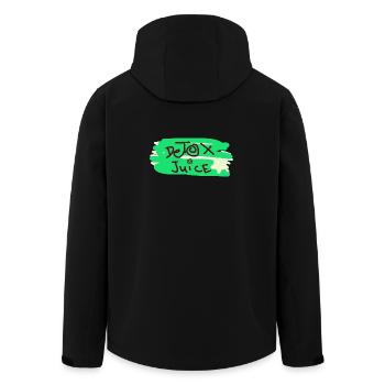 Detox juice text - Men’s Recycled Softshell Jacket by Stanley/Stella - black - Back - AI Model Male 185 light (185cm)