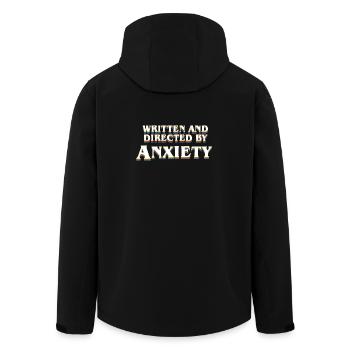 Anxiété Réfléchissante Écrit et réalisé par Anxiet - Veste softshell homme en polyester recyclé Stanley/Stella - noir - Dos - AI Model Male 185 light (185cm)