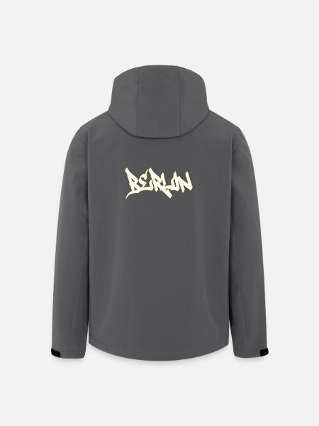 Berlin Graffiti Brown Lettering - Men’s Recycled Softshell Jacket by Stanley/Stella - black