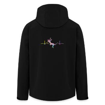 Boulderer Herzschlag Boulder Bouldern - Recycelte Männer Softshell-Jacke von Stanley/Stella - Schwarz - Hinten - AI Model Male 185 light (185cm)
