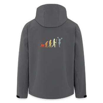 Vintage Cheerleader Evolution - Men’s Recycled Softshell Jacket by Stanley/Stella - anthracite - Back - AI Model Male 185 light (185cm)