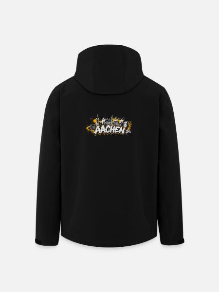 Aachen Graffiti Skyline Shirt - Recycelte Männer Softshell-Jacke von Stanley/Stella - Schwarz