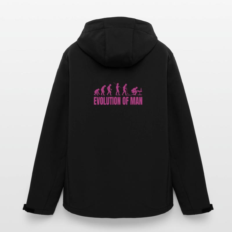Evolution of Man Programmer Computer Science pink Men’s Recycled Softshell Jacket by Stanley/Stella