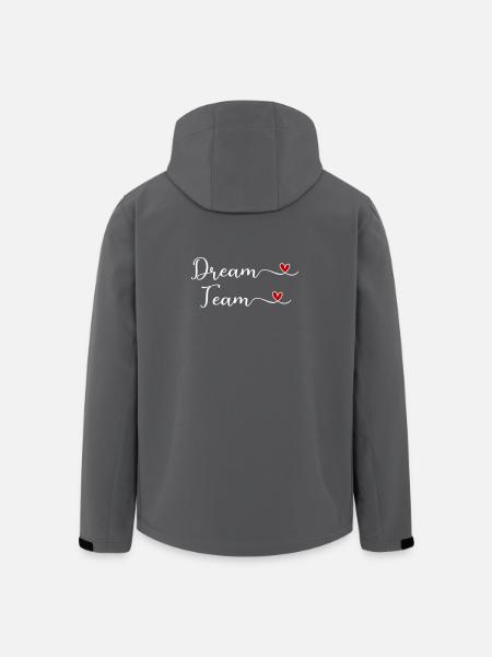 Dream Team Heart Typography - Men’s Recycled Softshell Jacket by Stanley/Stella - black