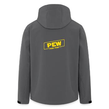 Une histoire de Pew Pew - Veste softshell homme en polyester recyclé Stanley/Stella - charbon - Dos - AI Model Male 185 light (185cm)