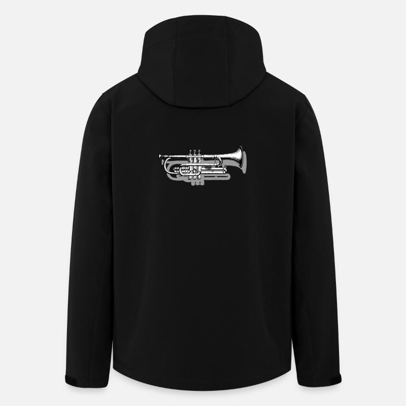 Trumpet with Shadow - Men’s Recycled Softshell Jacket by Stanley/Stella - black