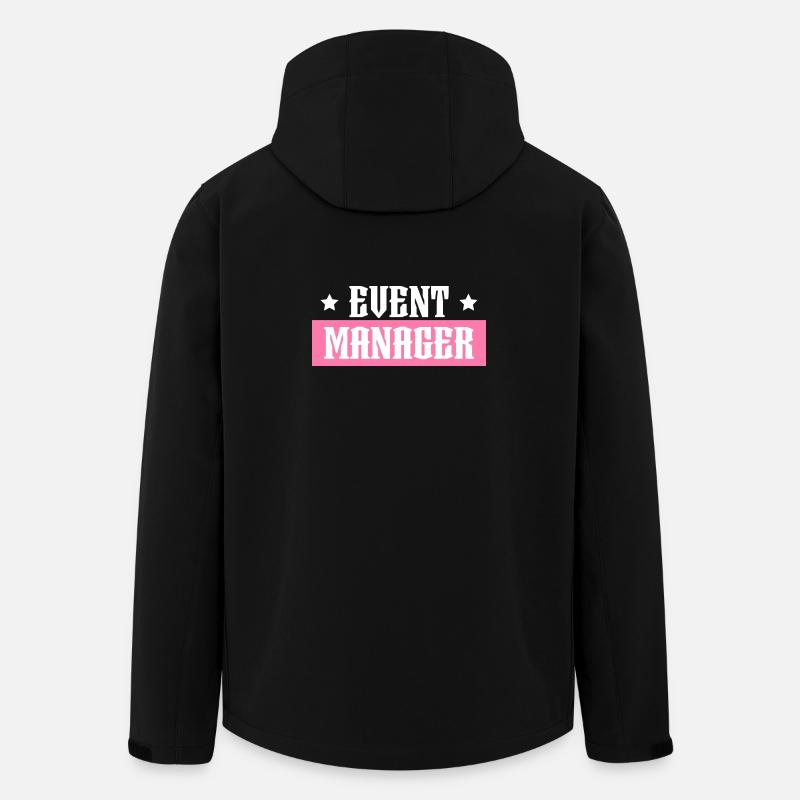 Event Manager tshirt rose noir - Veste softshell homme en polyester recyclé Stanley/Stella - noir
