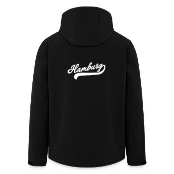 Hamburg Retro - Men’s Recycled Softshell Jacket by Stanley/Stella - black - Back - AI Model Male 185 light (185cm)