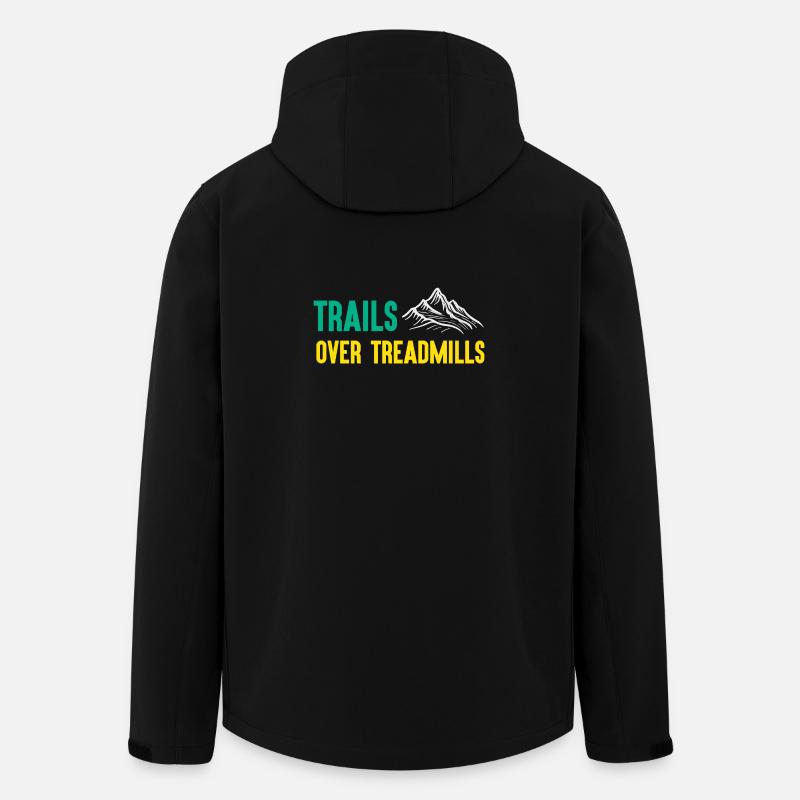 Trail Running - Trails Over Treadmills - Men’s Recycled Softshell Jacket by Stanley/Stella - black