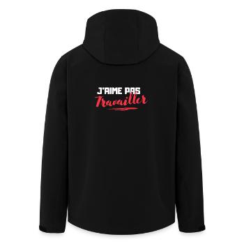 J'aime pas Travailler - Veste softshell homme en polyester recyclé Stanley/Stella - noir - Dos - AI Model Male 185 light (185cm)