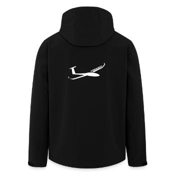 Segelflieger Freiheit - Recycelte Männer Softshell-Jacke von Stanley/Stella - Schwarz - Hinten - AI Model Male 185 light (185cm)